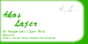 akos lajer business card